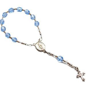 Sterling Silver Blue Baby Rosary